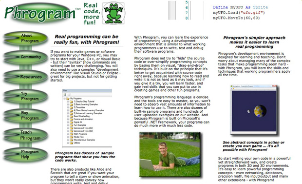 Phrogram game development software