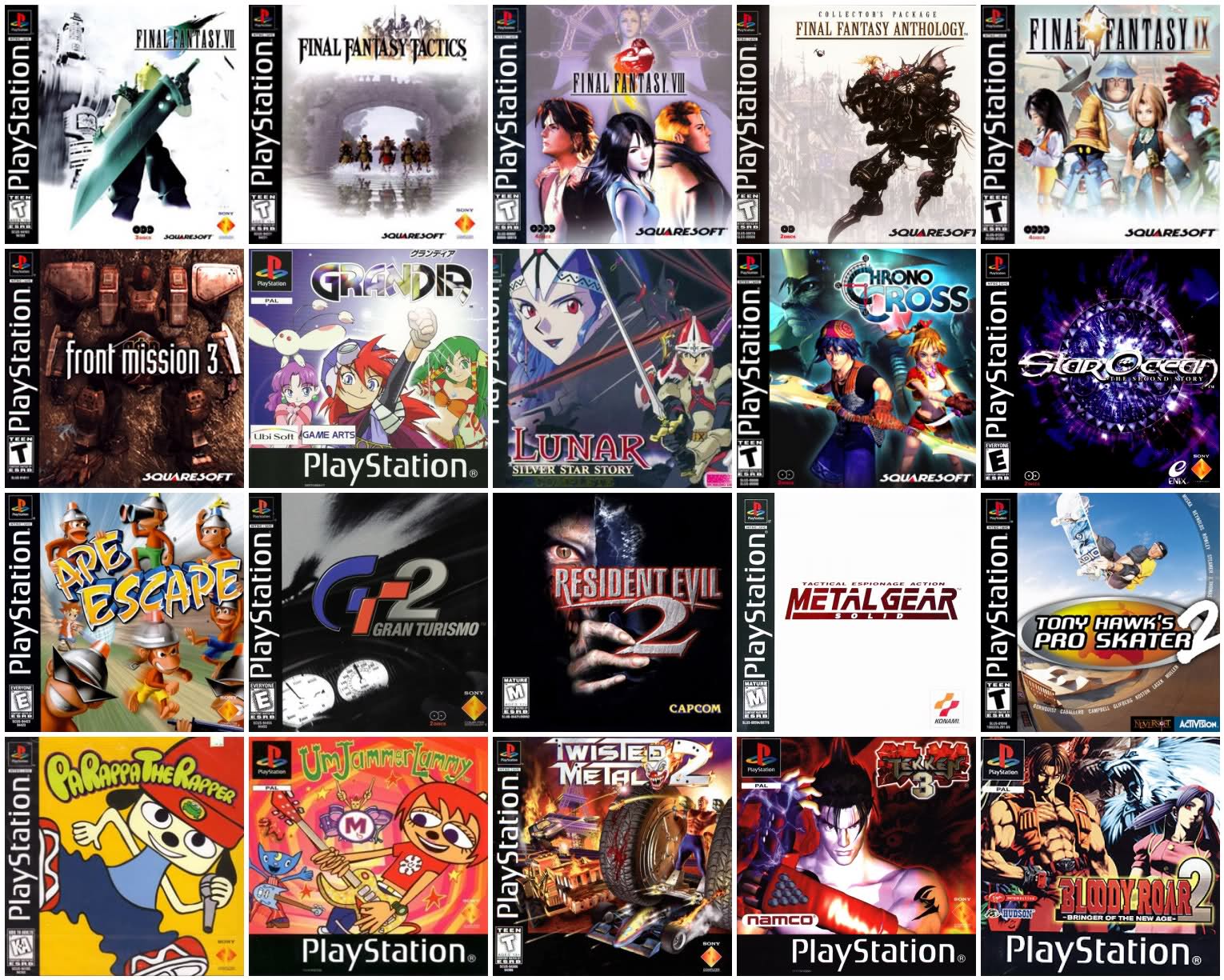 playstation 1 games