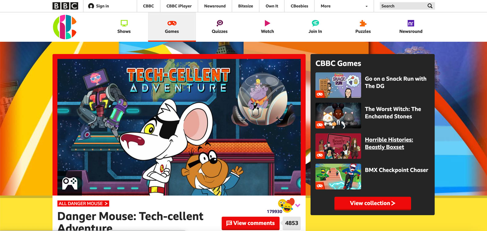 Danger Mouse Tech-cellent Adventure - Danger Mouse Games Online - CBBC - BBC