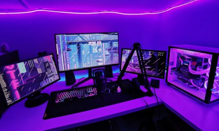 purple-gaming-setup