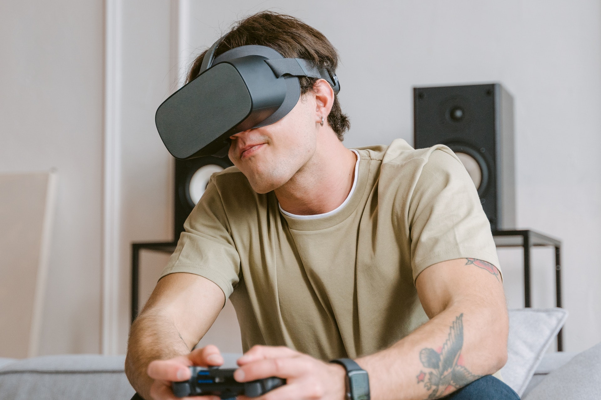 VR Playing Virtual Reality